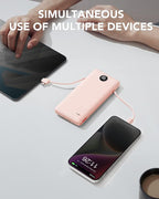 VRURC Portable Charger Built-in Cables and AC Wall Plug, USB C Power Bank - Image 7