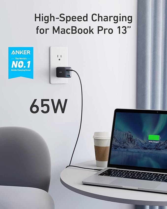 Anker USB C Charger, PPS 3-Port Fast Compact Foldable Wall Charger - Image 2