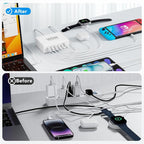 165W USB C Charging Station Hub, 6 Port PD GaN Fast Wall Charger Block Type C - Image 5
