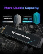 Predator GM7 4TB SSD: M.2 2280 PCIe Gen 4 x4 NVMe 2.0, Read Speed Up to 7400 - Image 8