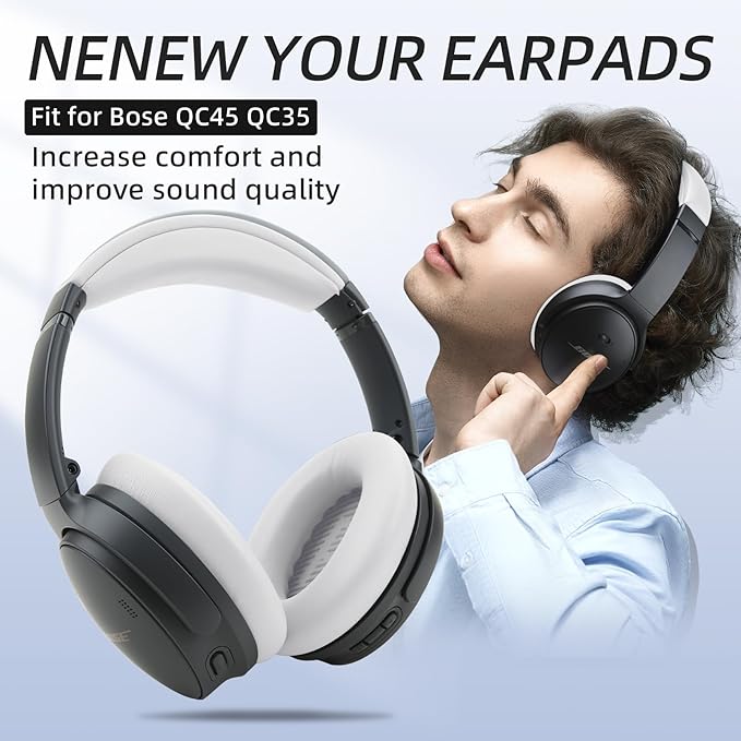 Ear Cushion and Headband for Bose QC45 QC35, Replacement Headstrap Pad Repair - Image 2
