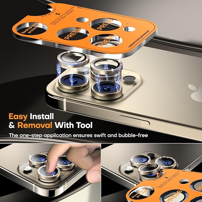 Camera Lens Protector for iPhone 16 Pro Max/16 Pro/15 Pro Max/15 Pro/14 Pro - Image 6