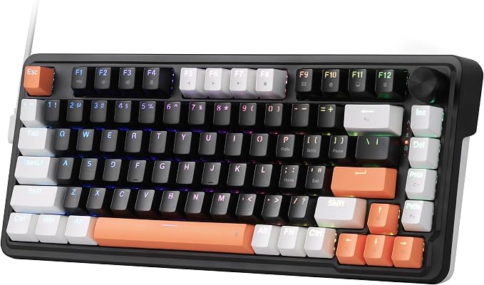 Redragon K714 Rapid Trigger HE Gaming Keyboard, 75% 81 Keys Wired Mechanical by REDRAGON