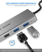 TOTU 13-in-1 USB-C Hub with Ethernet, 4K HDMI, SD/TF Cards Reader, Mic/Audio - Image 6