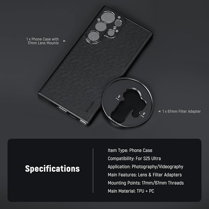 NEEWER S25 Ultra Case, Protective Faux Leather Phone Case - Image 7