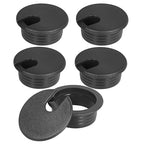 1-1/2" Black Desk Grommet, JTemgle Plastic Cable Hole Cover Computer Table Cord by JTemgle