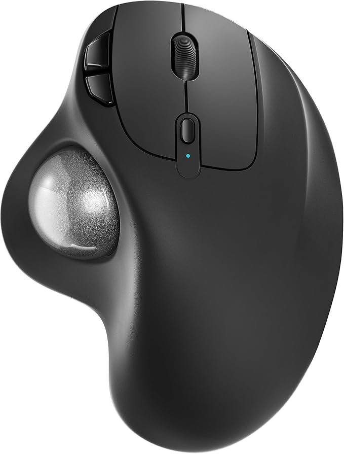 Nulea M501 Wireless Trackball Mouse, Rechargeable Ergonomic, Easy Thumb Control by Nulea