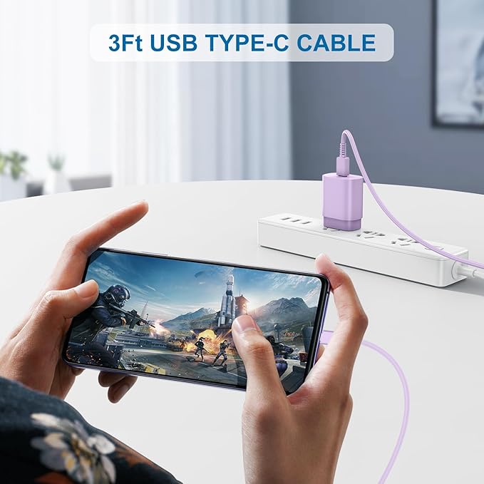 Type C Charger, 2 Pack 25W PD USB C Wall Charger Super Fast Charging Block & - Image 7