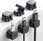 6 Pack Magnetic Cable Clips Cord Holder, Under Desk Cable Management, JOYROOM by JOYROOM
