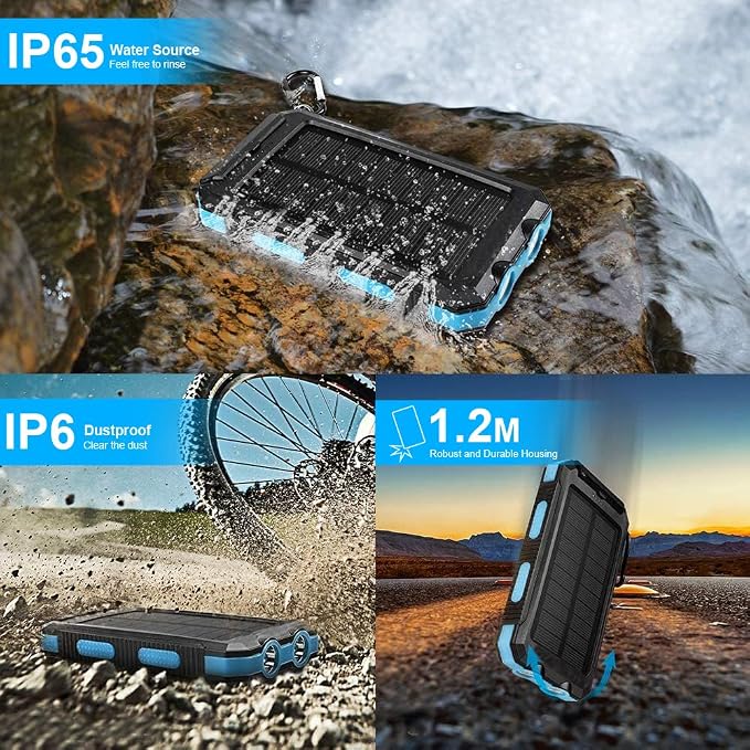Solar Charger, 20000mAh Portable Type-C Solar Power Bank - Image 8