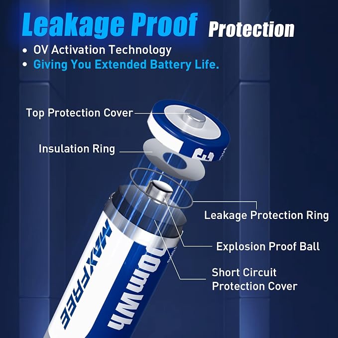 Maxfree Rechargeable AA Batteries Lithium - Image 5