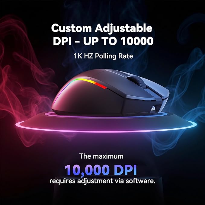 Redragon S107KS Wireless Gaming Keyboard and Mouse, RGB Backlit, 3 Mode - Image 4