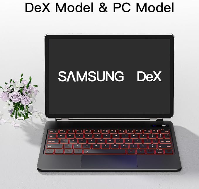 Magentic Keyboard Case for Samsung Galaxy Tab S10 FE/S9 FE 5G 10.9", Tab - Image 9