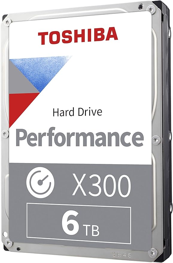 Toshiba X300 6TB Performance & Gaming 3.5-Inch Internal Hard Drive – CMR SATA 6 by Toshiba