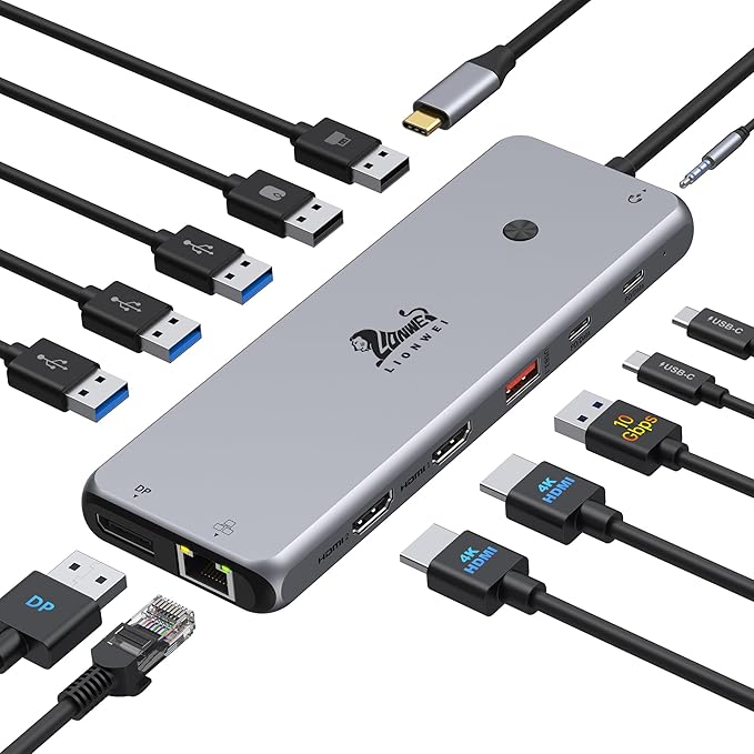 14 in 1 USB C Docking Station by LIONWEI