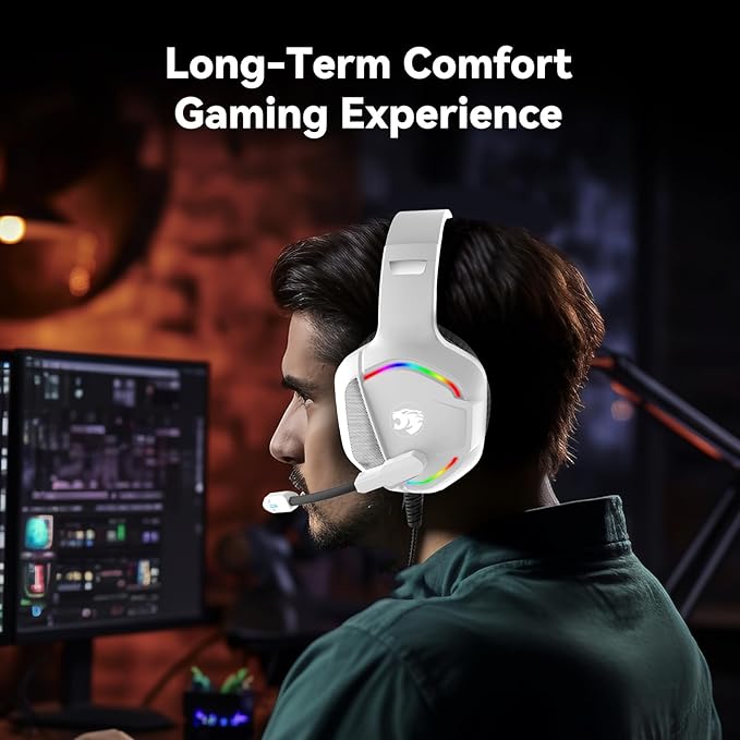 Gaming Headset with Microphone for Pc, Xbox One Series X/s, Stereo Wired Noise - Image 4