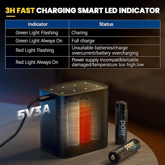 Rechargeable AA Lithium Batteries - Image 6