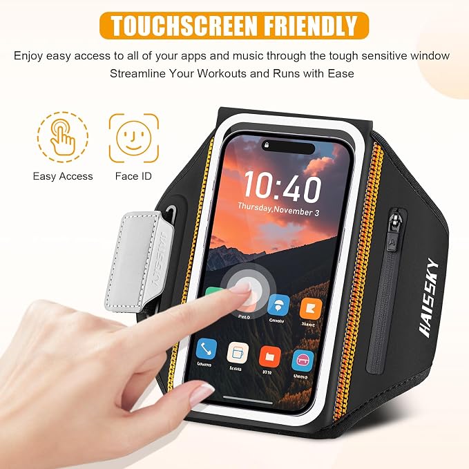 Running Armband for iPhone 15/14/13 Pro/Plus & Galaxy S20/S10, 3D Design Cell - Image 4