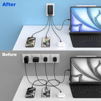 USB C Wall Charger 40W, Excgood 4Port USB Charging Block Flat Foladable Wall - Image 5