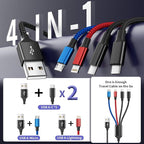 Travel Essentials, Dual Type-C 4 in 1 Multi Charging Cable - Image 2