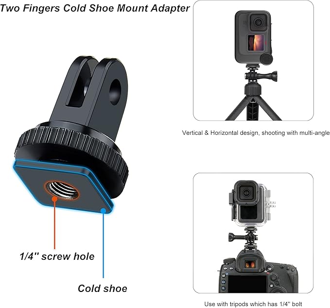 SOONSUN Tripod Mount Kit with 1/4"-20 Conversion Adapter and Cold Shoe Mount - Image 3
