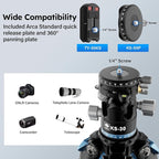 SIRUI Carbon Fiber Camera Tripod, 50.7" Professional Heavy Duty Tripod - Image 6