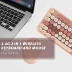 Wireless Keyboard and Mouse, KOOTOP Cute Keyboard and Mouse, 2.4G Wireless - Image 5