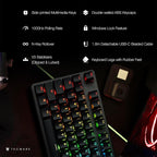 TECWARE Phantom+ 87 Key Mechanical Gaming Keyboard, RGB led, TKL 75% Keyboard - Image 4