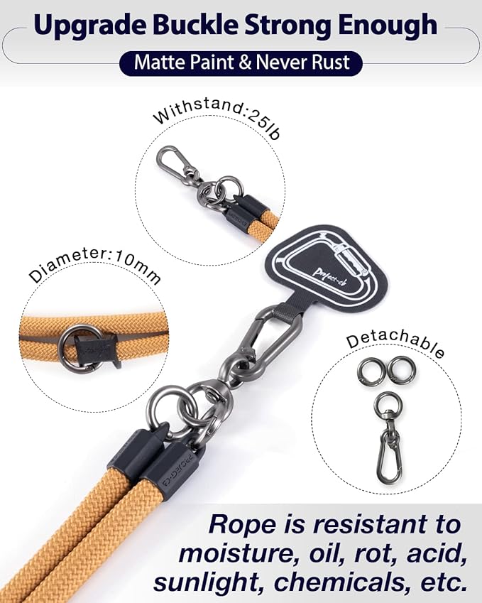 project-cb Cell Phone Lanyard ×1, Tether Tab ×2, Universal Adjustable Phone - Image 3