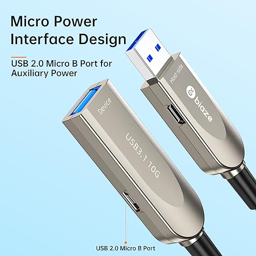 Active Optical USB 3.0 Extension Cable Fiber Optic Type A Male to Female USB - Image 6