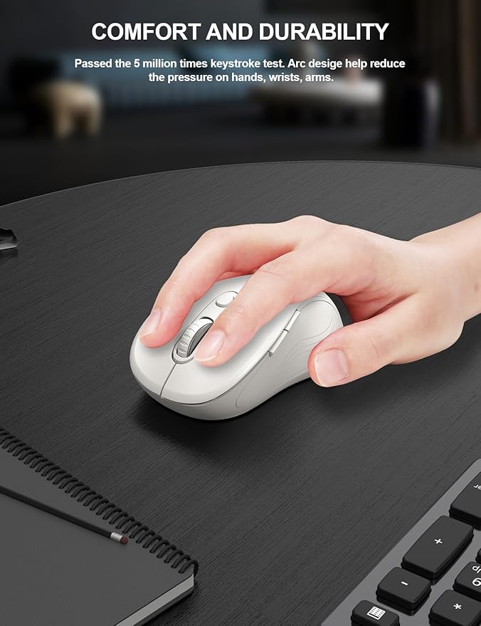 Trueque Wireless Mouse for Laptop, 2.4GHz Ergonomic Computer Mouse - Image 7