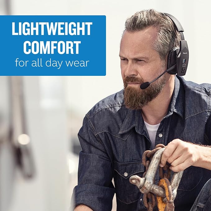 BlueParrott B550-XT Mono Bluetooth Wireless Headphones 96% Noise Canceling Over - Image 4