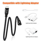 AGVEE 1ft Lightning Extension Cable, Braided Female to Male Extender Full - Image 5