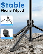 86" Tripod for iPhone, Stable & Tall Phone Tripod - Image 2
