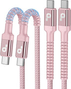 USBC Cable 10FT, Nylon Braided USB C to USB C iPhone Charger Cord Compatible by PRAKIE