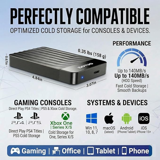 YOTUO Portable 1TB External Hard Drive Storage Expansion Mobile HDD USB 3.0 - Image 4