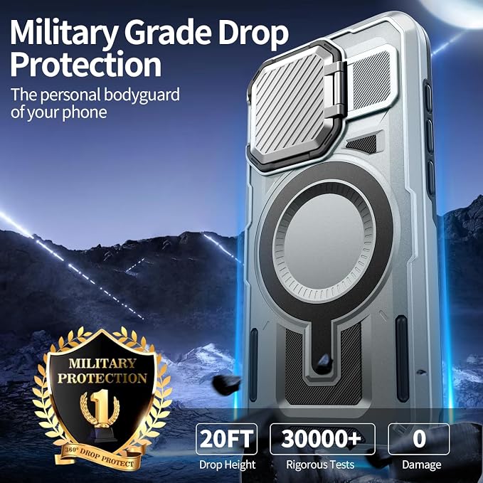 Camera Stand Case for iPhone 15, 2024 Version Military Grade Protective Soft - Image 4