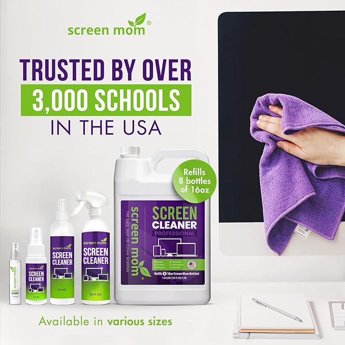 Screen Mom Screen Cleaner Purple Microfiber Cloths - Image 7