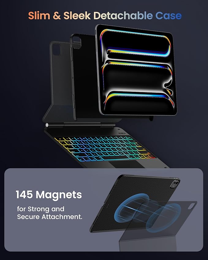typecase Edge+ Keyboard Case for 2024 iPad Pro 13-inch, Portrait & Typing Modes - Image 4