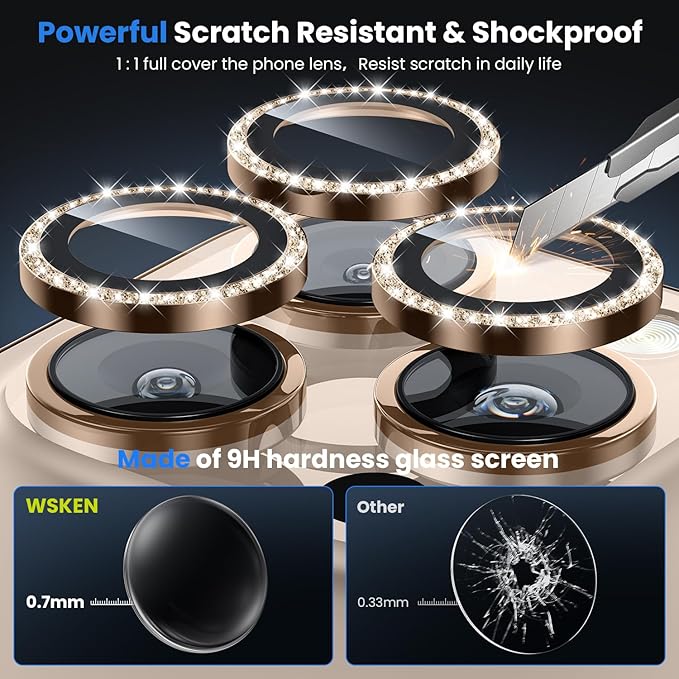 WSKEN for iPhone 16 Pro/iPhone 16 Pro Max Camera Lens Protector - Image 3
