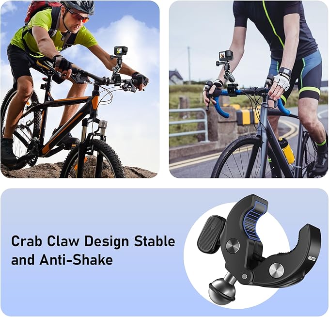 TELESIN° S2 Quick Release Clamp Bike Mount Motorcycle Handlebar Holder - Image 5