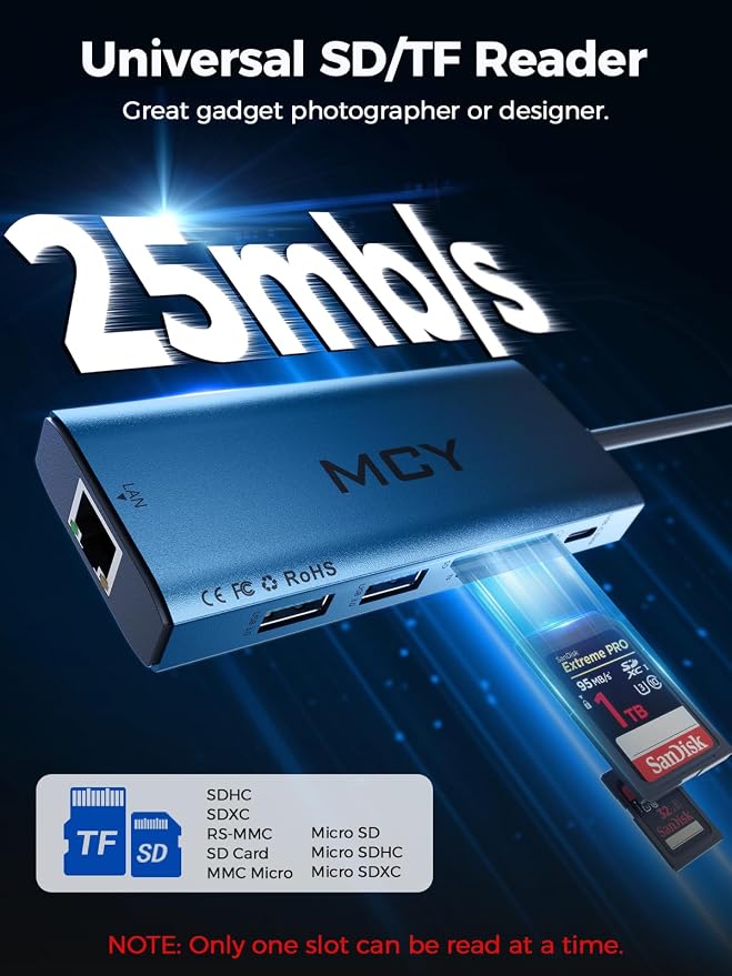 MCY USB C Hub, Laptop Docking Station Dual Monitor Single 8K, 10 in 1 Type-C - Image 6
