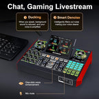 Audio Mixer, Sound Board for Pc/Phone Live Streaming Singing Gaming, Sound - Image 4