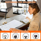 Overhead Phone Mount with Ring Light, 10’’ LED Selfie Light - Image 4