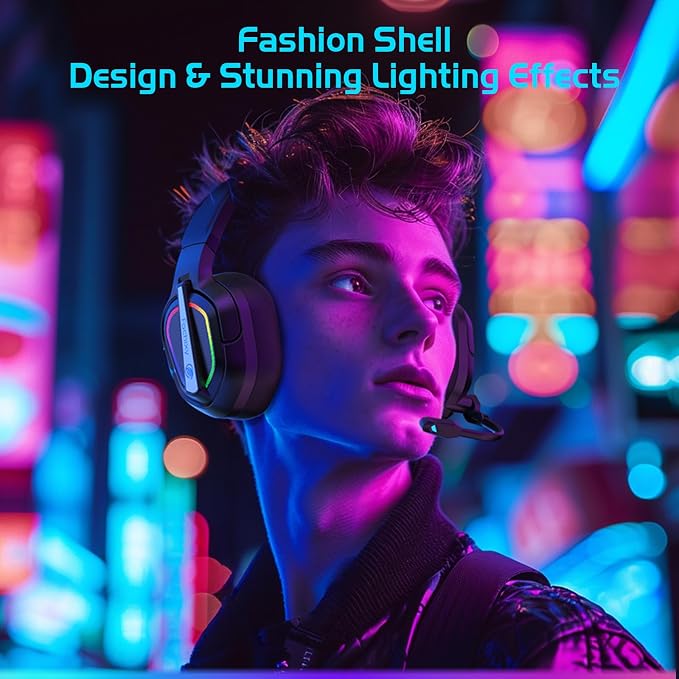 FC200 Wireless Gaming Headset for PS5, PS4-2.4GHz USB Foldable Headphones - Image 8