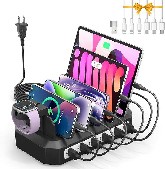 6 IN 1 Fast Charging Station for Multiple Device【Durable & Safe Charging】6 by HSicily