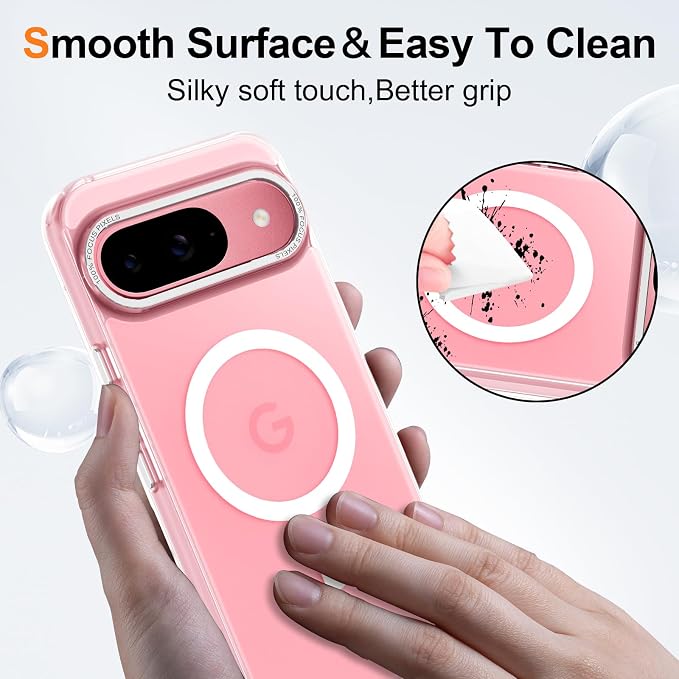 Magnetic for Google Pixel 9/Pixel 9 Pro Case, Shockproof Slim Translucent Matte - Image 5