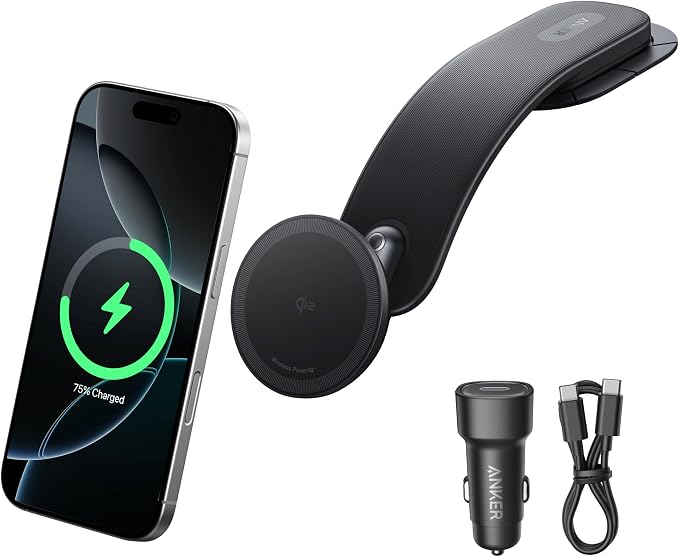 Anker Nano Magnetic Wireless Car Charger, 360° Adjustable Mount Car Charger by Anker