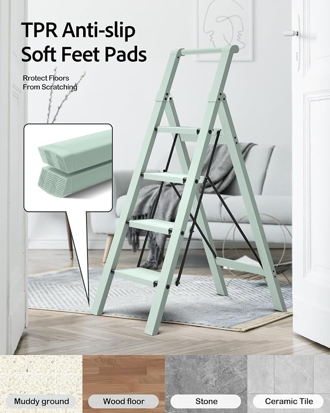 Taranta 4 Step Ladder, Lightweight Aluminum Step Stool - Image 7