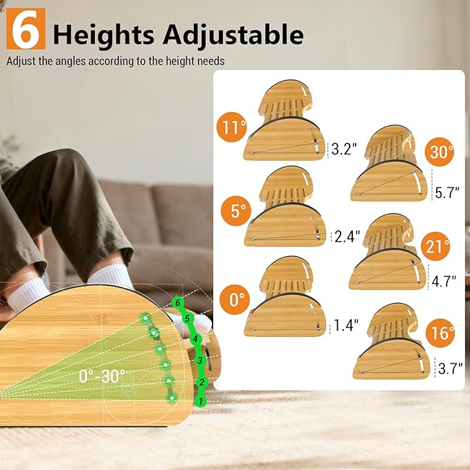 Bamboo Foot Rest for Under Desk at Work - Image 4
